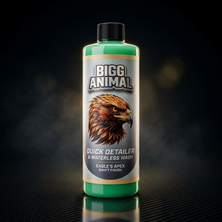 BIGG ANIMAL Quick Detailer & Waterless Wash 16 oz bottle, Eagle's Apex Swift Finish label